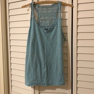 Crocheted back tank top